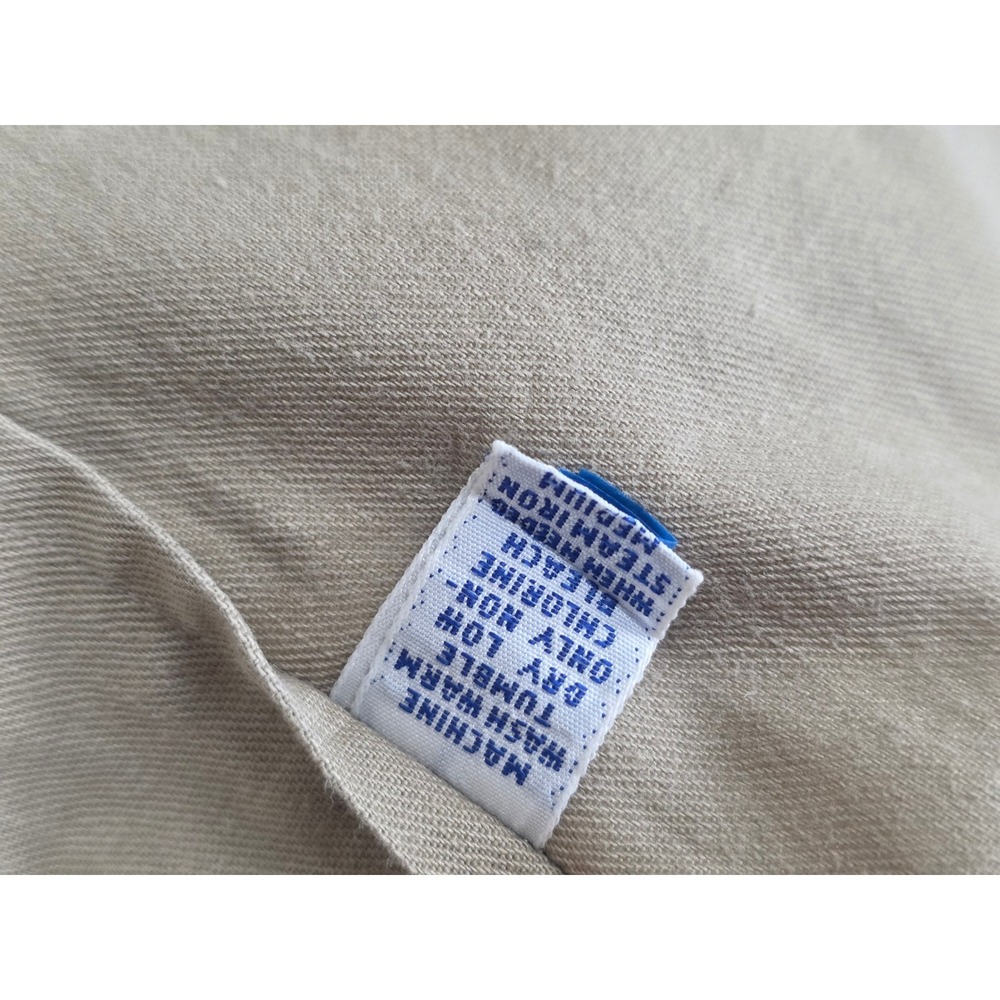 Vtg Y2K Polo Ralph Lauren Shirt Mens L Khaki Cotton Twill Safari Epaulette LS - Picture 6 of 11